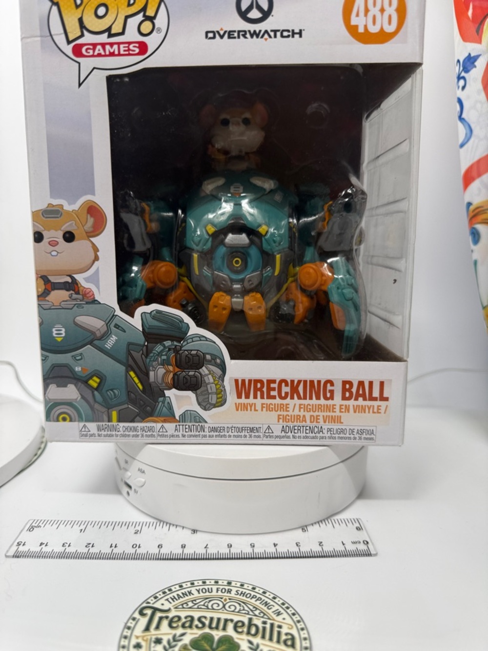 Funko Pop! Games Overwatch Wrecking Ball Vinyl Figure - Teal and Orange
